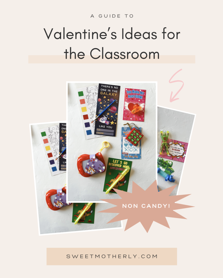 A collage of pictures with the words " non candy valentine 's ideas for the classroom ".